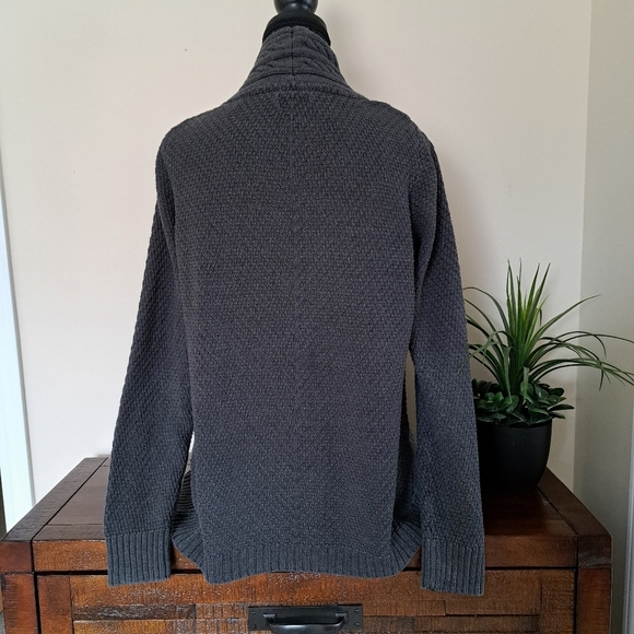Croft & Barrow Sweater Grey Open Cardigan Women's Medium - Picture 4 of 10